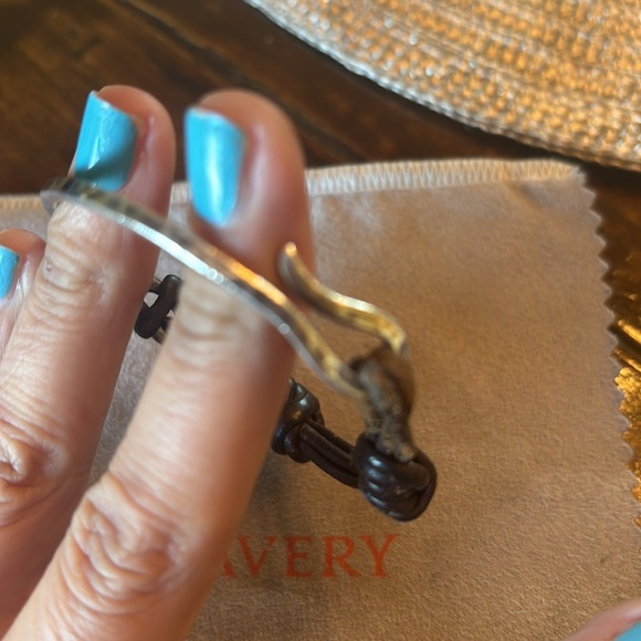 James Avery Silver and Brown Leather Bracelet - Picture 4 of 7